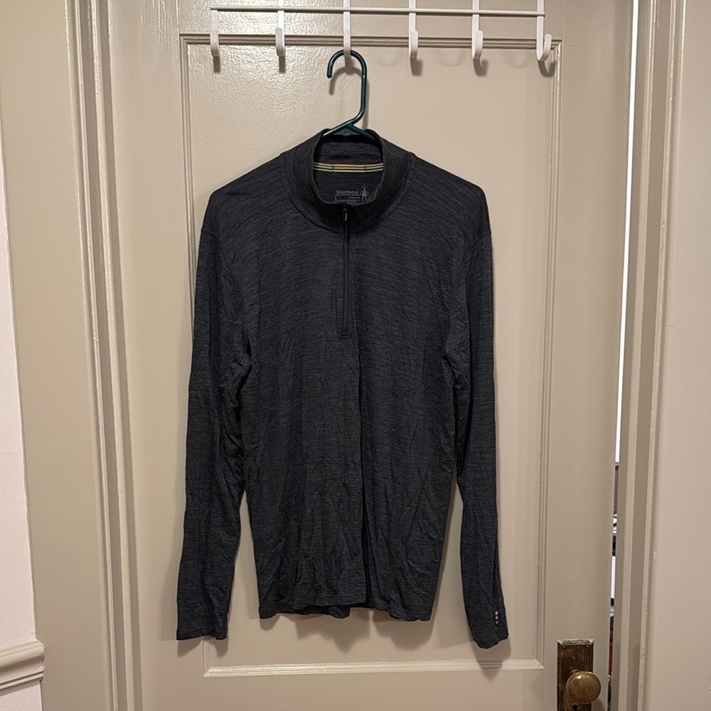 Smartwool Men's Dark Gray Quarter Zip Sweater